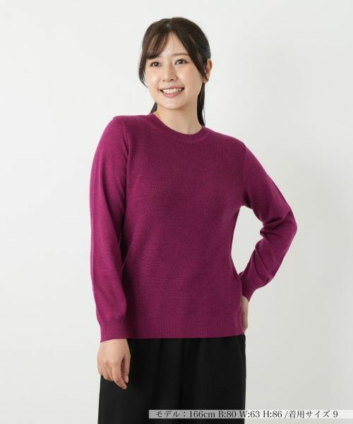 Leilian / レリアン ニット・セーター | クルーネックニット(ボルドー系)