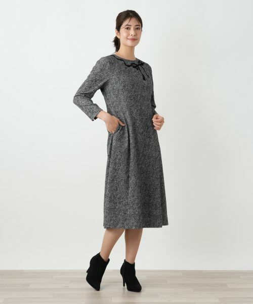 Leilian / レリアン ドレス | 洗えるリボンモチーフワンピース | 詳細1