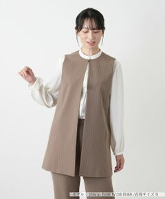 Leilian / レリアン テーラードジャケット | ストライプベスト