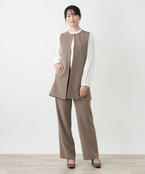 Leilian / レリアン テーラードジャケット | ストライプベスト | 詳細1