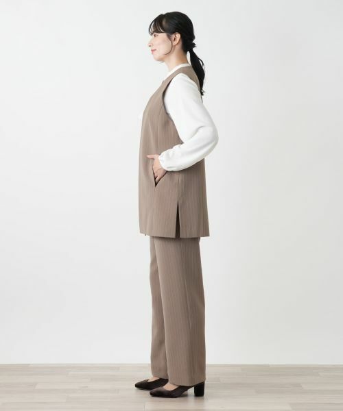 Leilian / レリアン テーラードジャケット | ストライプベスト | 詳細2