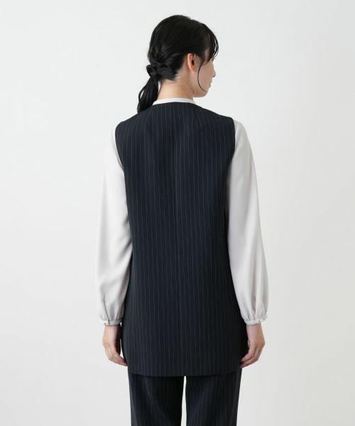 Leilian / レリアン テーラードジャケット | ストライプベスト | 詳細9