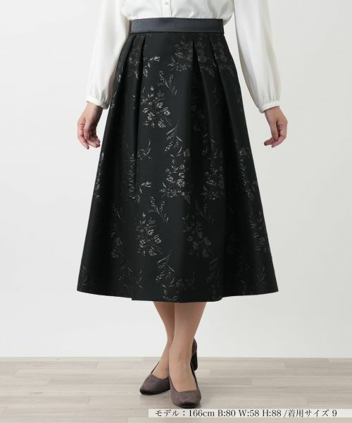 Leilian/レリアン フレアスカート【セレモニー】 ブラック 13(XL)