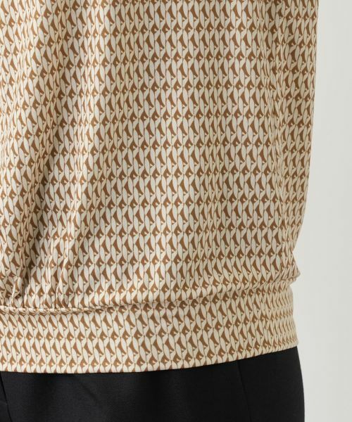 Leilian / レリアン カットソー | 幾何学柄ギャザープルオーバー | 詳細10
