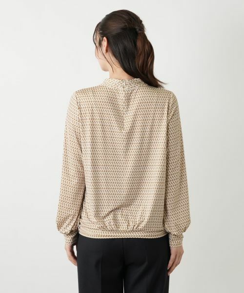 Leilian / レリアン カットソー | 幾何学柄ギャザープルオーバー | 詳細6