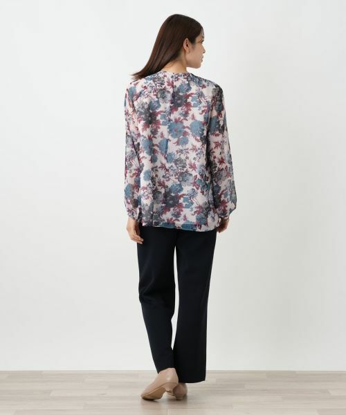 Leilian / レリアン シャツ・ブラウス | フラワー柄シフォンブラウス【RATTI】 | 詳細3