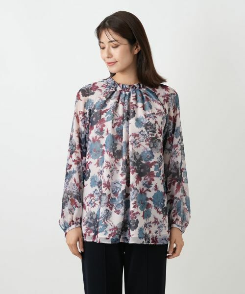 Leilian / レリアン シャツ・ブラウス | フラワー柄シフォンブラウス【RATTI】 | 詳細4