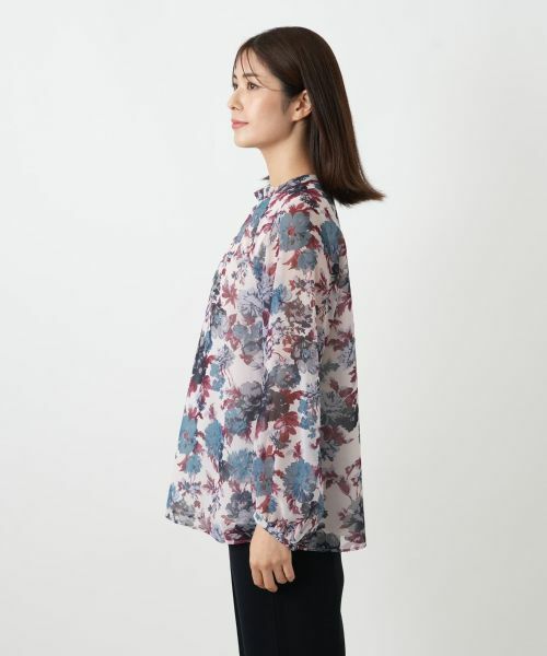 Leilian / レリアン シャツ・ブラウス | フラワー柄シフォンブラウス【RATTI】 | 詳細5