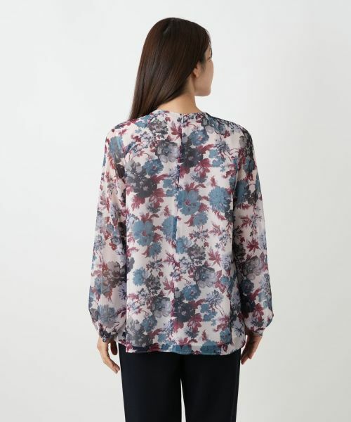 Leilian / レリアン シャツ・ブラウス | フラワー柄シフォンブラウス【RATTI】 | 詳細6