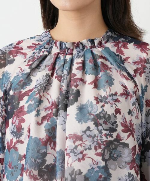 Leilian / レリアン シャツ・ブラウス | フラワー柄シフォンブラウス【RATTI】 | 詳細7