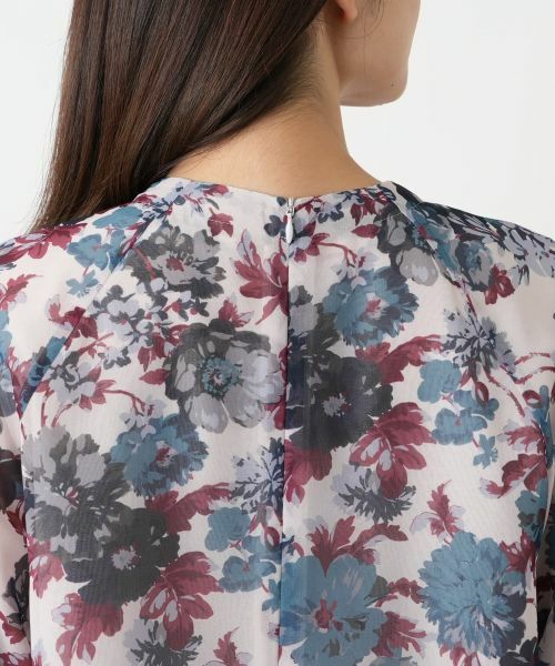 Leilian / レリアン シャツ・ブラウス | フラワー柄シフォンブラウス【RATTI】 | 詳細8
