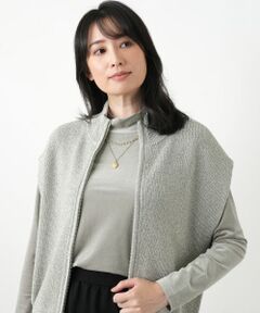 Leilian / レリアン テーラードジャケット | ジップラメニットベスト