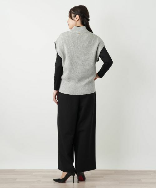 Leilian / レリアン テーラードジャケット | ジップラメニットベスト | 詳細16