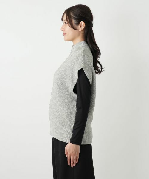 Leilian / レリアン テーラードジャケット | ジップラメニットベスト | 詳細18