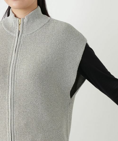 Leilian / レリアン テーラードジャケット | ジップラメニットベスト | 詳細23