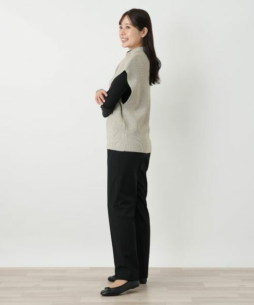 Leilian / レリアン テーラードジャケット | ジップラメニットベスト | 詳細7