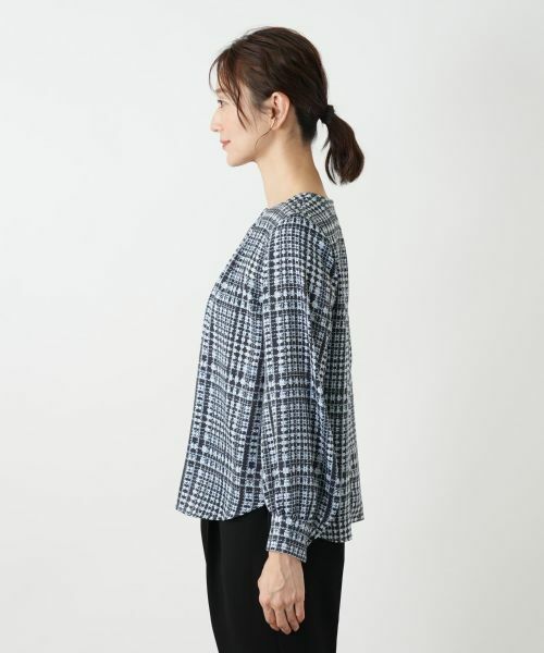 Leilian / レリアン シャツ・ブラウス | グレンチェックブラウス | 詳細8