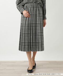 Leilian / レリアン ロング・マキシ丈スカート | グレンチェックプリーツスカート