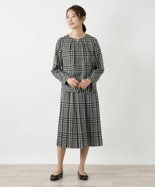 Leilian / レリアン ロング・マキシ丈スカート | グレンチェックプリーツスカート | 詳細1