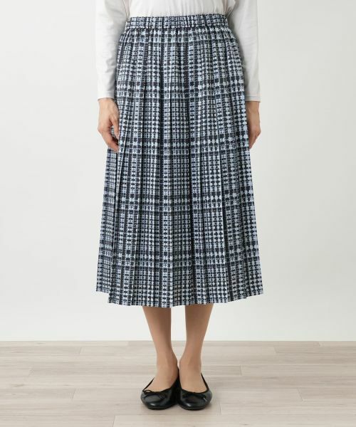 Leilian / レリアン ロング・マキシ丈スカート | グレンチェックプリーツスカート | 詳細10