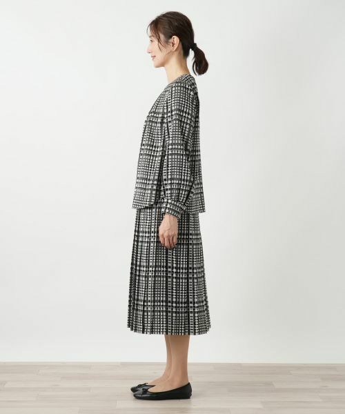 Leilian / レリアン ロング・マキシ丈スカート | グレンチェックプリーツスカート | 詳細2