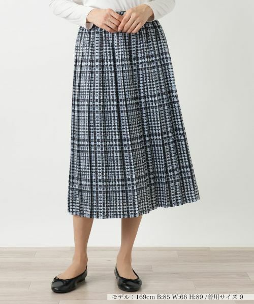 Leilian / レリアン ロング・マキシ丈スカート | グレンチェックプリーツスカート | 詳細6