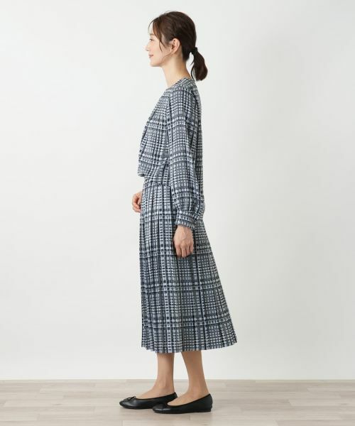 Leilian / レリアン ロング・マキシ丈スカート | グレンチェックプリーツスカート | 詳細8