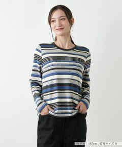 Leilian / レリアン カットソー | マルチボーダーカットソー