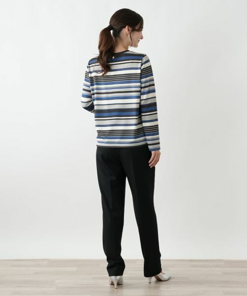 Leilian / レリアン カットソー | マルチボーダーカットソー | 詳細3