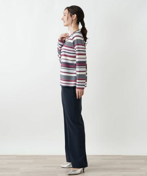 Leilian / レリアン カットソー | マルチボーダーカットソー | 詳細5