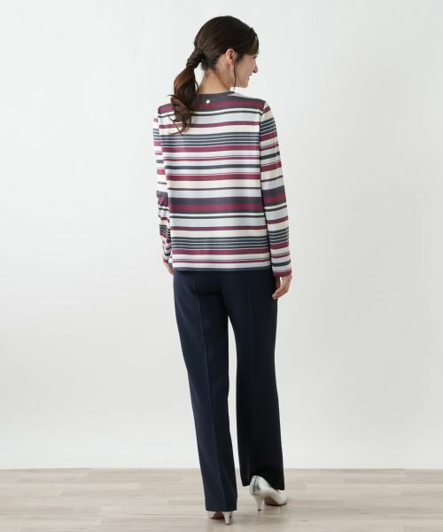 Leilian / レリアン カットソー | マルチボーダーカットソー | 詳細6