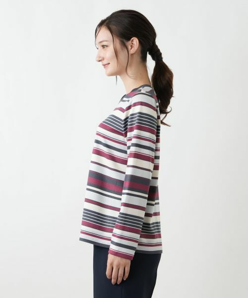 Leilian / レリアン カットソー | マルチボーダーカットソー | 詳細8