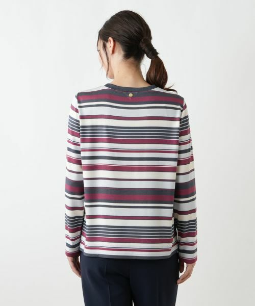 Leilian / レリアン カットソー | マルチボーダーカットソー | 詳細9