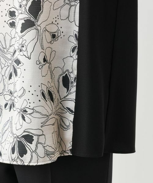 Leilian / レリアン シャツ・ブラウス | フラワー柄切替ブラウス | 詳細10