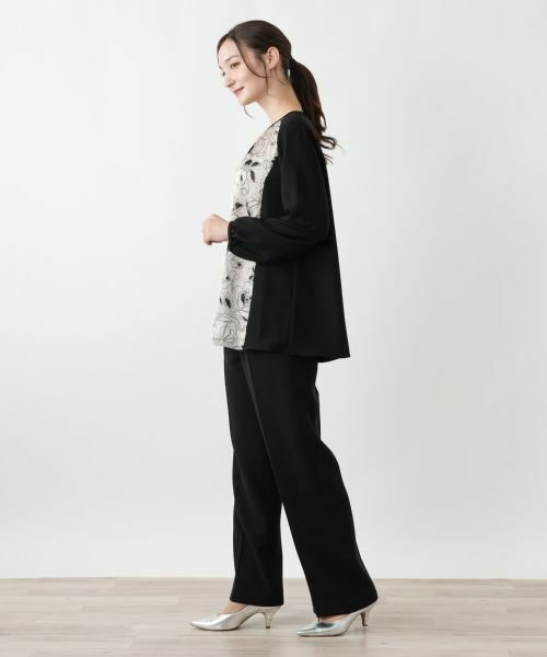 Leilian / レリアン シャツ・ブラウス | フラワー柄切替ブラウス | 詳細2