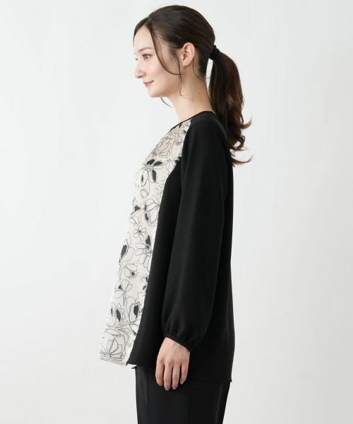 Leilian / レリアン シャツ・ブラウス | フラワー柄切替ブラウス | 詳細5