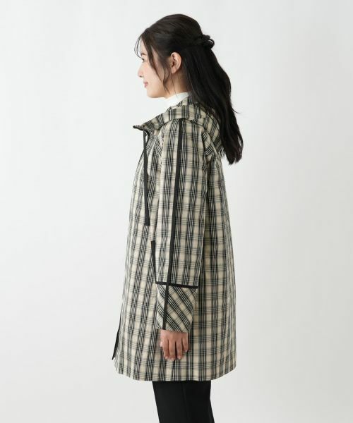 Leilian / レリアン その他アウター | チェックフーデッドコート | 詳細10