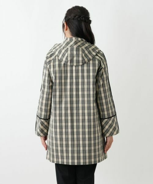 Leilian / レリアン その他アウター | チェックフーデッドコート | 詳細11