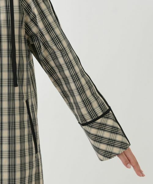 Leilian / レリアン その他アウター | チェックフーデッドコート | 詳細14