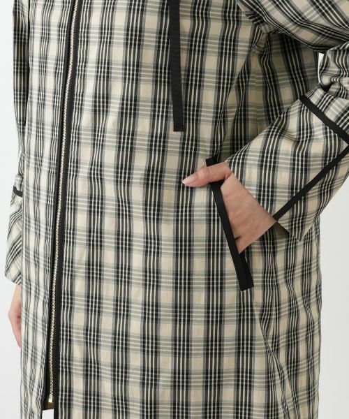 Leilian / レリアン その他アウター | チェックフーデッドコート | 詳細15