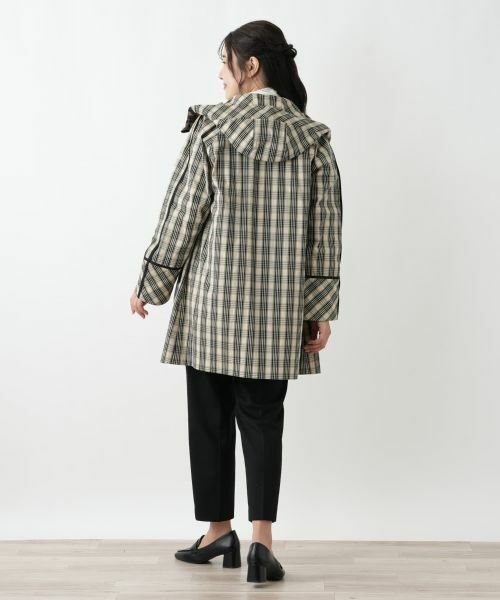 Leilian / レリアン その他アウター | チェックフーデッドコート | 詳細8