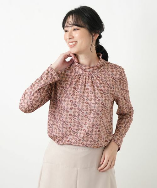 Leilian / レリアン カットソー | ペイズリーハイネックカットソー | 詳細2