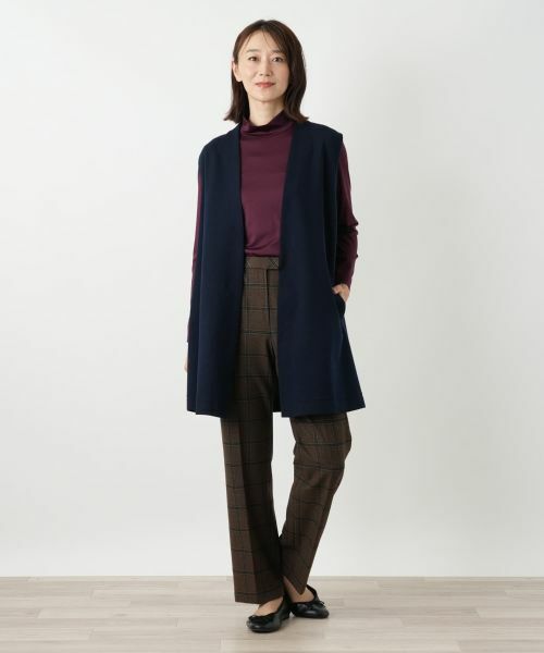 Leilian / レリアン テーラードジャケット | ノーボタンベスト | 詳細1