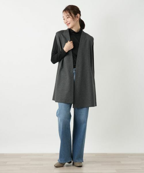 Leilian / レリアン テーラードジャケット | ノーボタンベスト | 詳細4