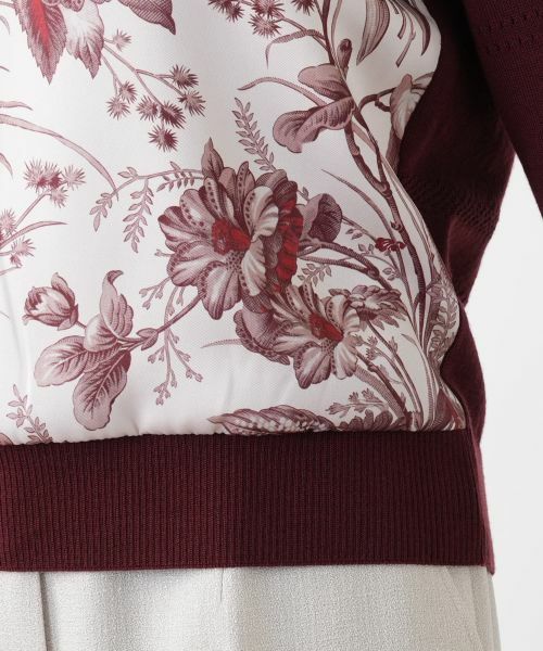 Leilian / レリアン ニット・セーター | ボタニカル柄切替ニット【ROCHAS Premiere】【ERICA】 | 詳細10