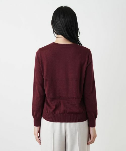 Leilian / レリアン ニット・セーター | ボタニカル柄切替ニット【ROCHAS Premiere】【ERICA】 | 詳細6