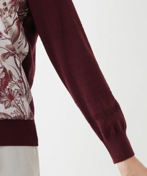 Leilian / レリアン ニット・セーター | ボタニカル柄切替ニット【ROCHAS Premiere】【ERICA】 | 詳細9