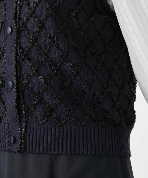 Leilian / レリアン テーラードジャケット | 格子柄ニットベスト【ROCHAS Premiere】 | 詳細10