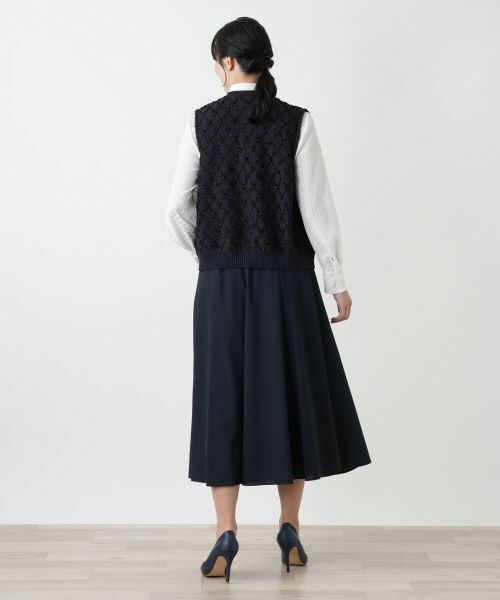 Leilian / レリアン テーラードジャケット | 格子柄ニットベスト【ROCHAS Premiere】 | 詳細3