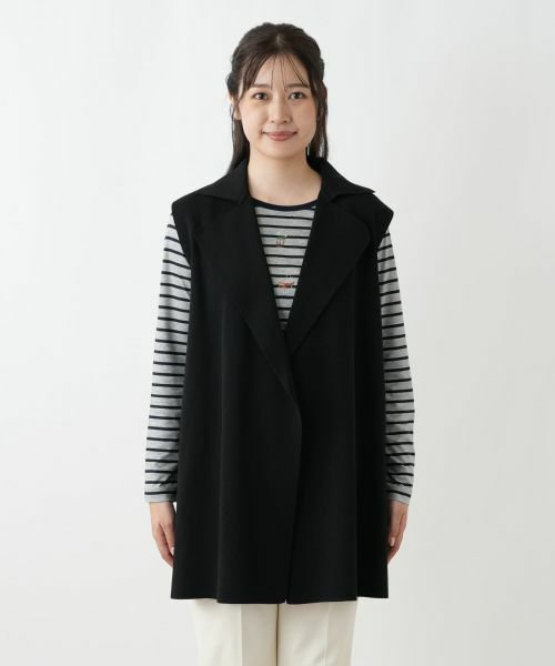 Leilian / レリアン テーラードジャケット | ラペルドロングベスト【ROCHAS Premiere】 | 詳細4